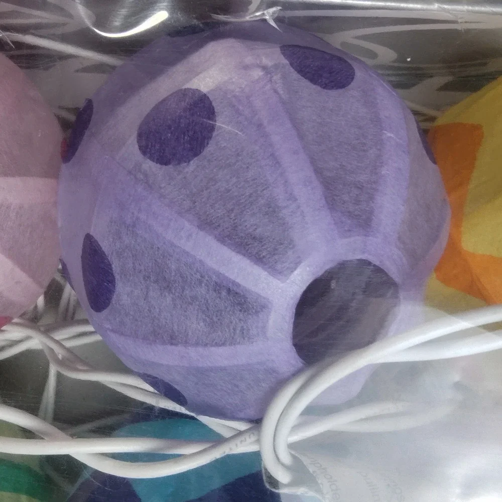Department 56 Easter Egg String Of Lights Paper Egg Lanterns Set of 10 USED READ